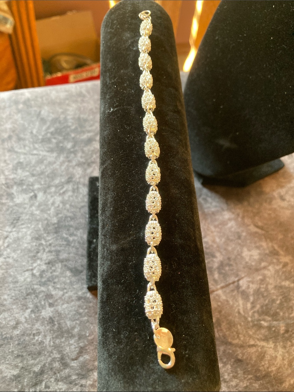Striking & Unusual Silver Tone Bracelet